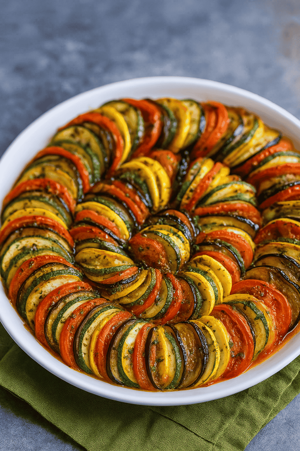 Easy Baked Ratatouille Recipe (Eggplant, Zucchini & Tomato
