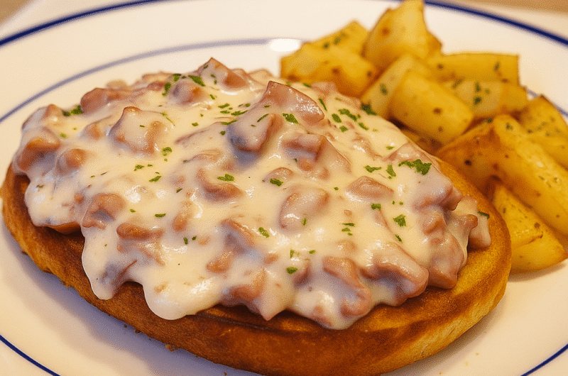 Classic Chipped Beef Gravy Toast