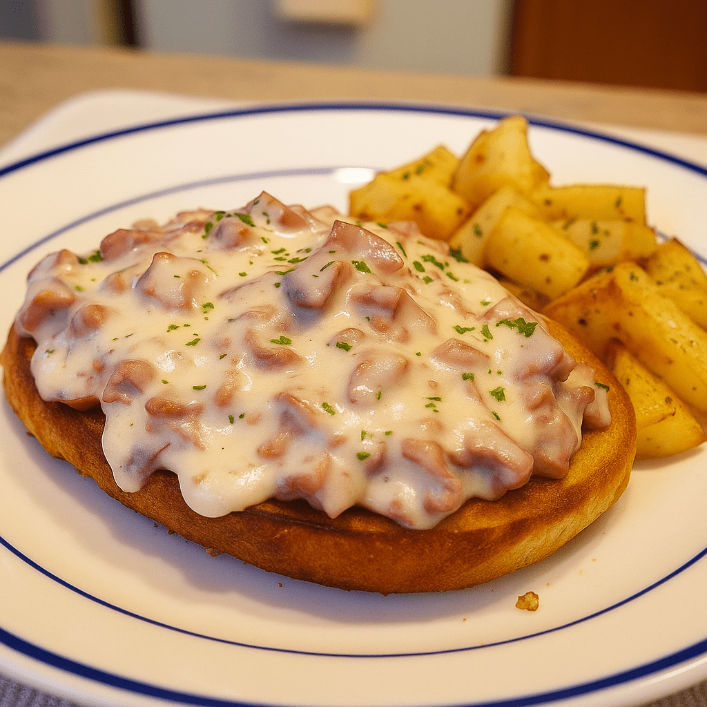 Classic Chipped Beef Gravy Toast