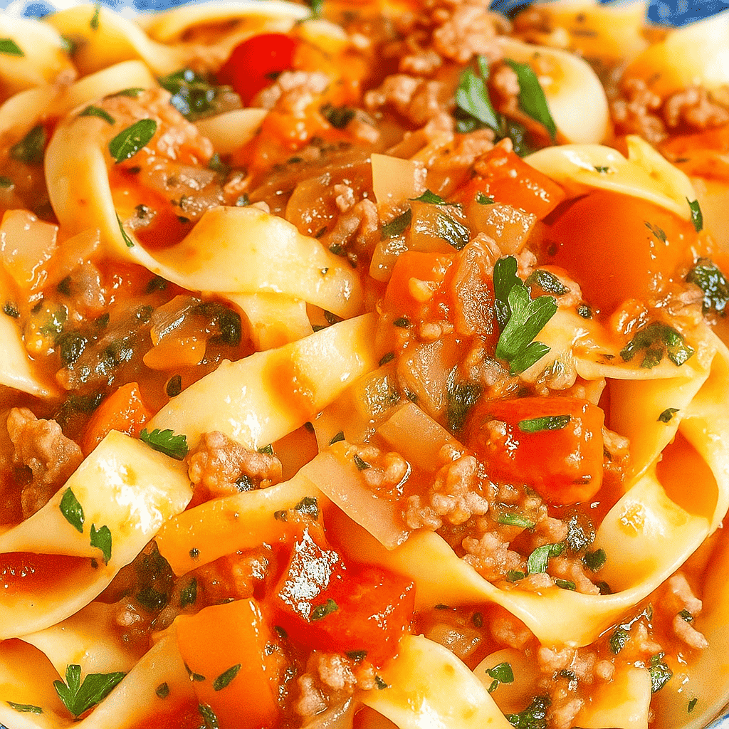 Italian Drunken Noodles: A Hearty & Flavorful One-Pan Meal