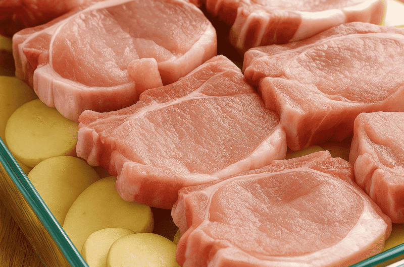 Smothered Pork Chops with Potatoes in Gravy