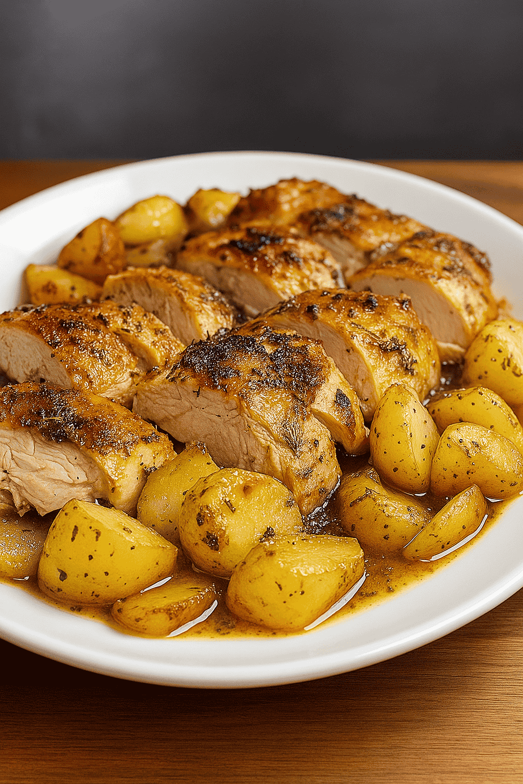 Oven-Baked Chicken Thighs with Potatoes