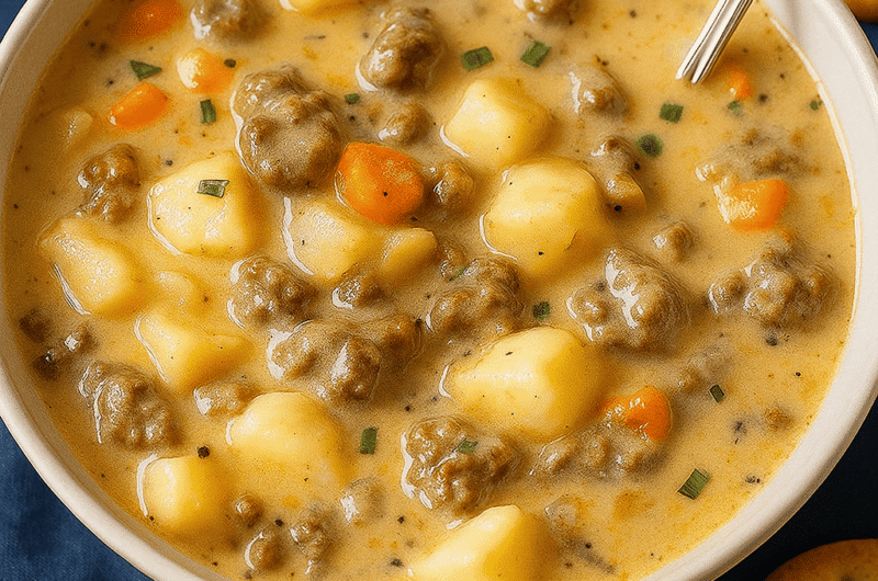 Cooker Creamy Beef & Potato Soup