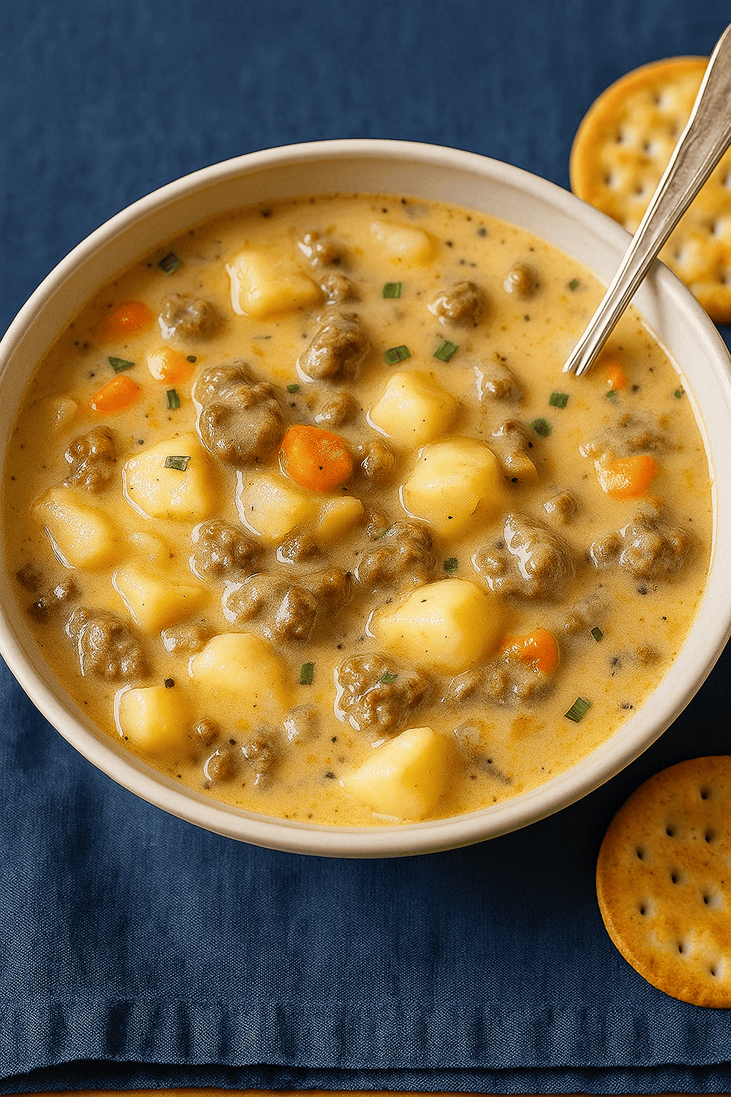 Cooker Creamy Beef & Potato Soup