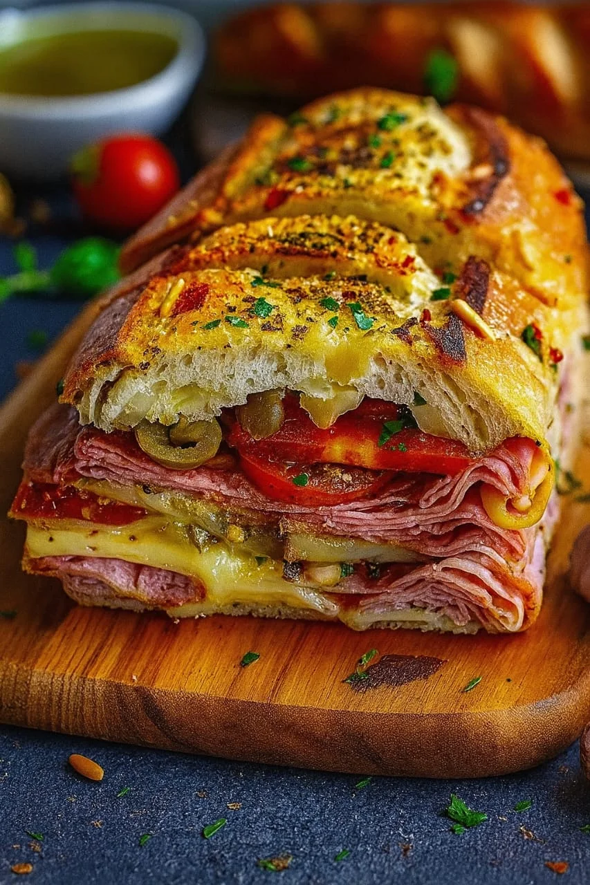 Italian Muffuletta–Style Pressed Sandwich
