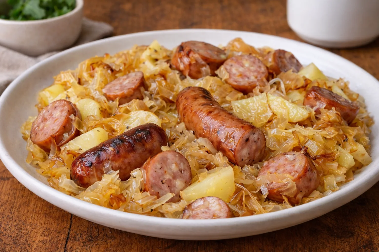 Hearty Polish Sausage with Sauerkraut Recipe