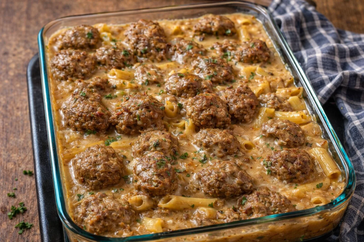 Swedish Meatball Casserole with Noodles