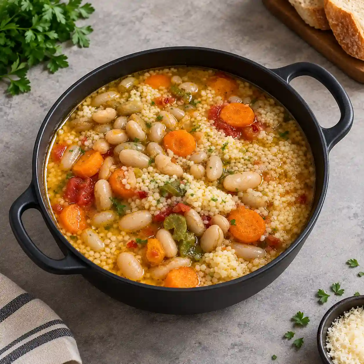 Cannellini Beans and Pastina